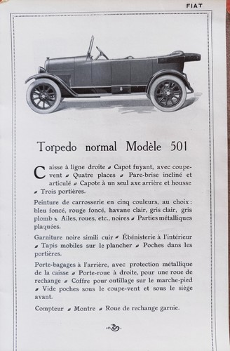 1922 catalogue brochure fiat - catalogue,