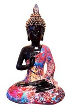 Statua decorativa Buddha nero