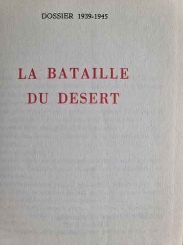 Bataille désert libro - la,