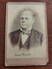 1908 FOTOGRAFIA AUTOGRAFA FILOSOFO KUNO FISCHER FOTO KARL LANGE HEIDELBERG