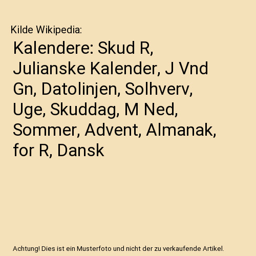 Kalendere skud julianske - kalendere:, r,