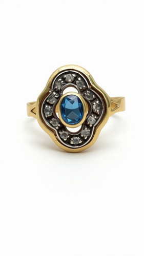 Anello vintage con - , zaffiro