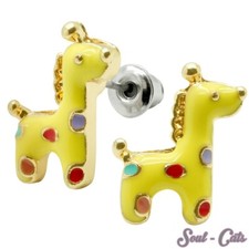 1 Paio di Orecchini Giraffe