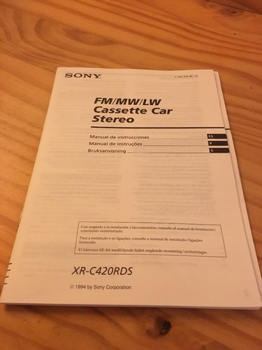 Sony c420rds autoradio - sony, xr-c420rds