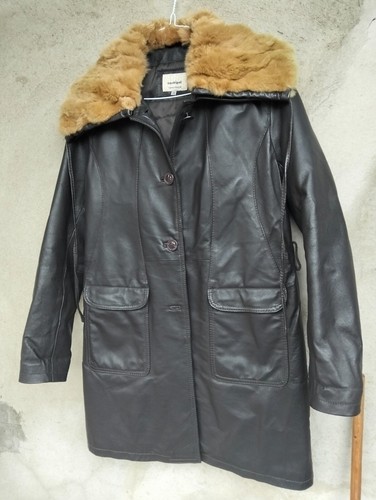 Cappotto conbipel pelle con - cappotto,