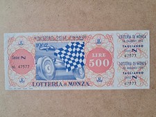 Biglietto Lotteria di Monza -