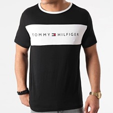 Tommy Hilfiger T-shirt uomo logo bandiera BDS nero taglia L/BNWT