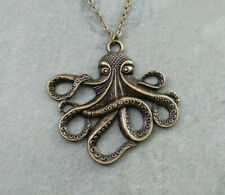 Collana con pendente Ciondolo POLIPO PIOVRA Color BRONZO Collanina VINTAGE Retro