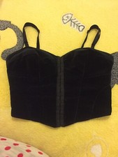 Top Guess Donna Nero Velluto Tg M Nuovo