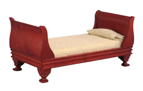 Letto slitta singolo mogano - letto,