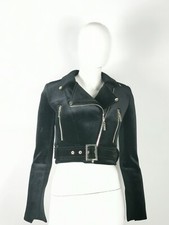 MANGANO GIUBBINO GIUBBOTTO CHIODO DONNA TAGLIA XS COLORE NERO