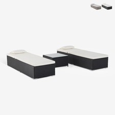 Set 2 lettini da giardino