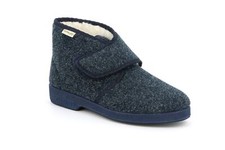 Grunland Ezio Pa0009 Blu Pantofole Invernali Lana Panno Strappo Suola Flessibile
