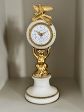 Pendulette En Marbre Blanc