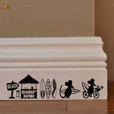 Topini chiosco bar adesivi murali surf bar beach mouse wal sticker pvc black 
