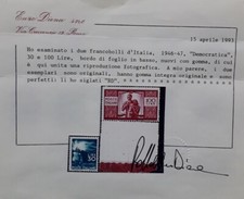 1945  FRANCOBOLLI DEMOCRATICA