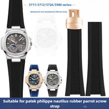 Cinturino orologio silicone gomma per Patek Philippe Nautilus 5711/5712/5726/5980