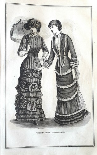 1882 stampa antica - 1882, moda