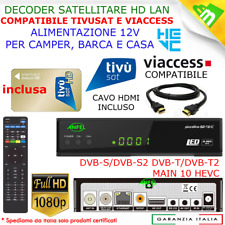 Decoder Combo Tivusat HD Con Scheda Tessera Tv Sat Satellitare Terrestre Dvb-T2