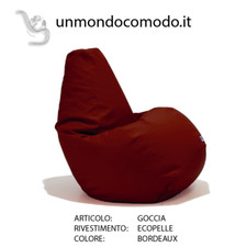 unmondocomodo.it: Poltrona sacco GOCCIA in Eco-pelle colore BORDEAUX