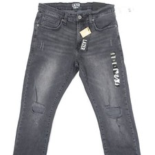 LAZER FADED GRAY RIPPED CUT