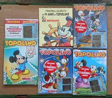 Serie Completa - 90 Anni di Topolino - 4 Fumetti + Francobolli Celebrativi NUOVI