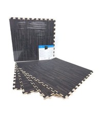 Set 4 Pz Piastrella Eva Effetto Parquet Tappeto Puzzle 60x60 Cm Tappetino 194693