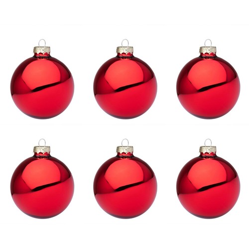 Palline natale rosso - natale,