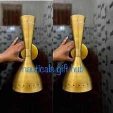 Coppia applique da parete anni 50 Diablo italiano stile Stilnovo lampada ottone