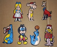 6 pupazzetti sagomati Mio della serie VARIA - 24 PERSONAGGI + 1 (1966)