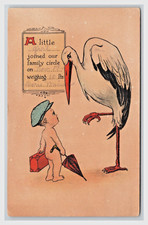 Annuncio cicogna neonato 1914