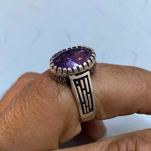 Anello uomo con pietra zirconi - con,