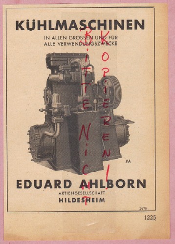 Hildesheim pubblicità 1950 - hildesheim,,