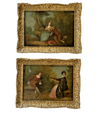 Antica coppia dipinti ad olio