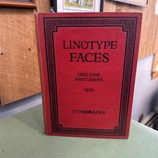 1920 Linotype Faces One-Line