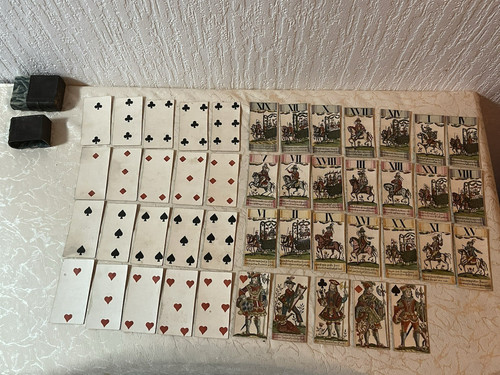 Antico gioco carte barocco - di,