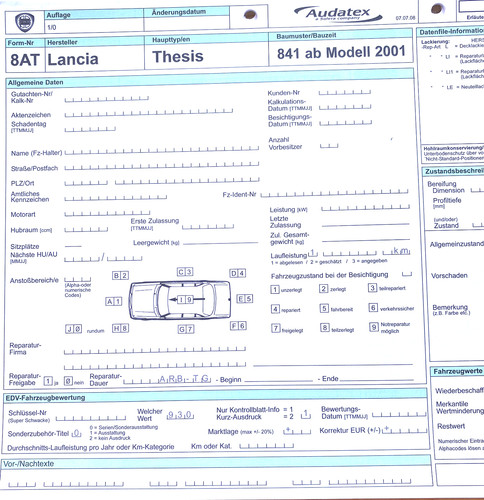 Lancia thesis 841 dal 2001 - dal,