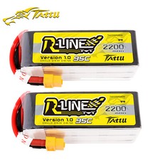 2x Tattu R-Line 2200mAh 95C 18.5V 5S batteria Lipo XT60 per aereo da corsa FPV