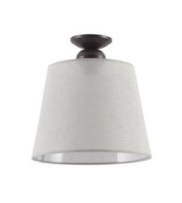 Plafoniera tessuto grigio