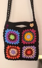 Borsa granny in lana,quadrata