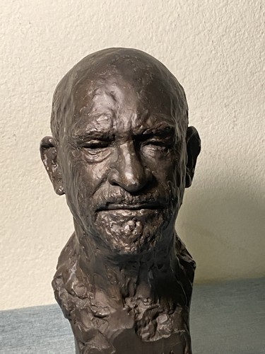 Scultura busto bronzo firmata