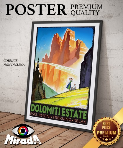Poster vintage dolomiti estate - poster,