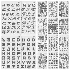  20 pièces pochoirs alphabet