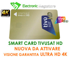 TESSERA SCHEDA SMART CARD TIVUSAT HD DA ATTIVARE ORO GOLD VERSIONE ORO