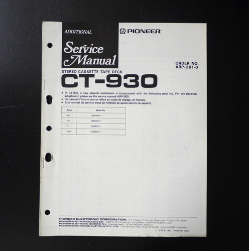 Originale pioneer 930 - originale,