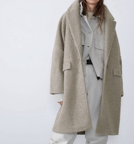Zara coat women small cream - zara,