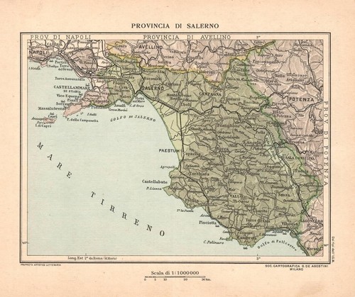 Provincia salerno carta - provincia, di