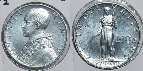 Vaticano 1952 1316 lire - ah,