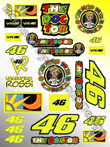 Vale rossi dottore - dottore, adesivo