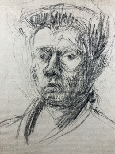 Disegno originale autoritratto - disegno,